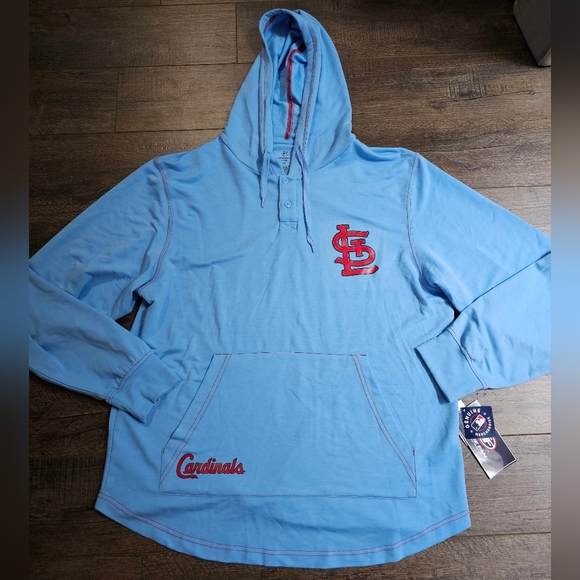 MLB Other - MLB St. Louis Cardinals Blue Light-weight Hoodie Men's Large New With Tags